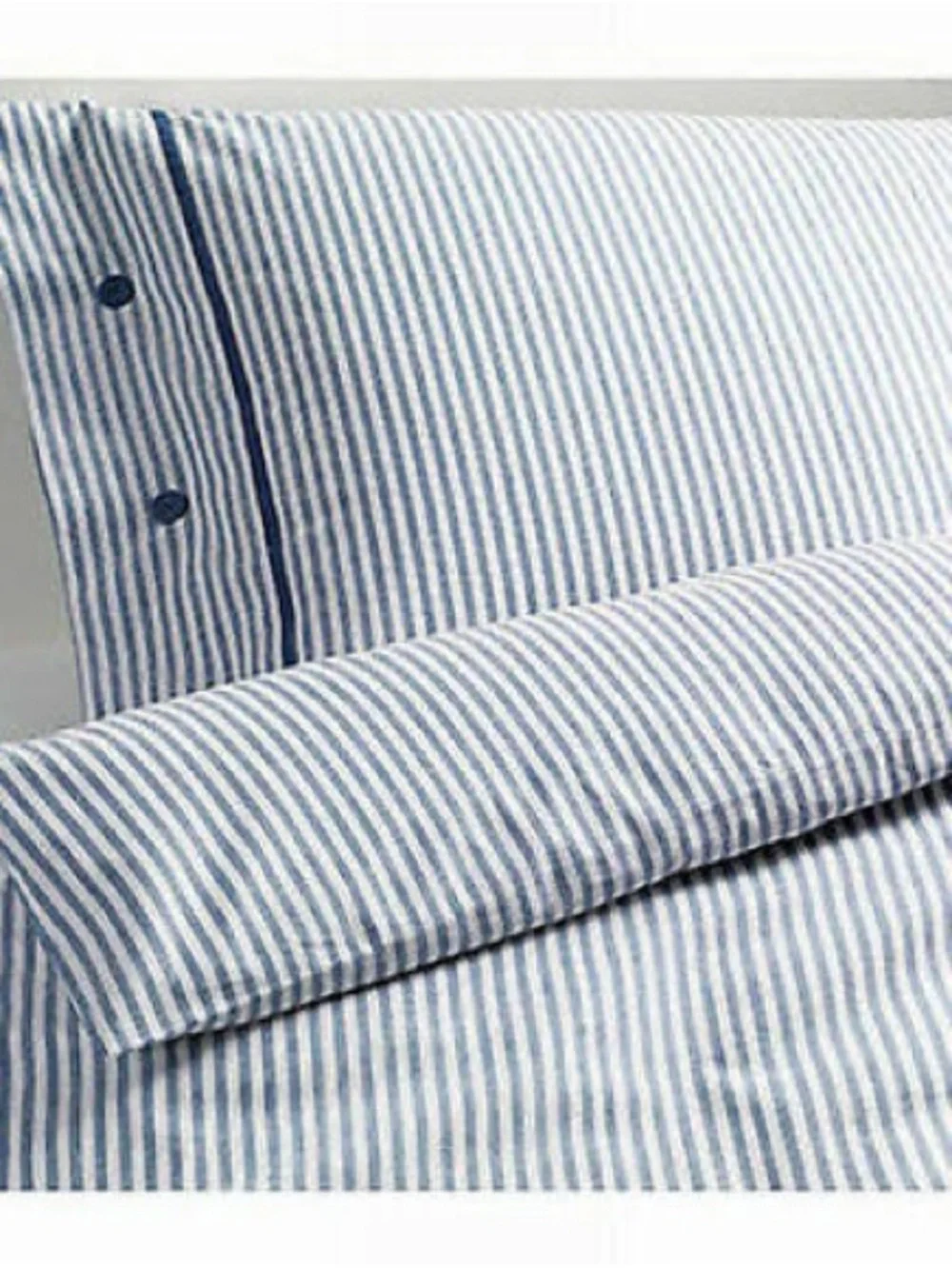 ikea nyponros blue and white stripe duvet & sham (twin)